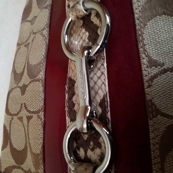 Coach Leather And Canvas Logo Riding Boots With Metal Bit Decoration Size 8 - Picture 9 of 9